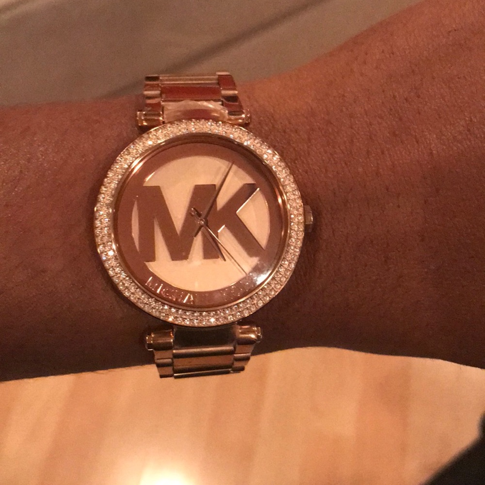 Michael Kors Rose Gold Watch with diamonds